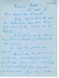 [Carta] 1980 octubre 28, New York [a] Oreste Plath  [manuscrito] Humberto Díaz Casanueva.