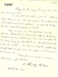 [Carta] 1940 abril 9, Santiago, Chile [a] Pepita Turina  [manuscrito] Carlos Préndez Saldías.