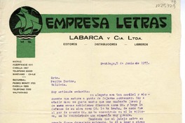 [Carta] 1933 junio 5, Santiago, Chile [a] Pepita Turina  [manuscrito] Amanda Labarca H.