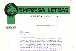 [Carta] 1933 mayo 18, Santiago, Chile [a] Pepita Turina  [manuscrito] Amanda Labarca H.