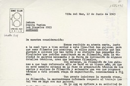 [Carta] 1963 junio 12, Viña del Mar, Chile [a] Pepita Turina, Santiago, [Chile]  [manuscrito] Aldo Francia.