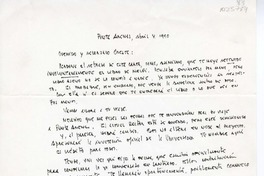 [Carta] 1990 abril 4, Punta Arenas, Chile [a] Oreste Plath  [manuscrito] Martín Cerda.
