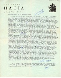 [Carta] 1983 octubre 29, Antofagasta, Chile [a] Oreste Plath  [manuscrito] Andrés Sabella.