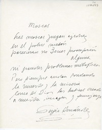 Moscas  [manuscrito] Sergio Hernández.