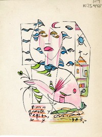 [Tarjeta] 1983 octubre 30, Antofagasta, [Chile] [a] Oreste Plath  [manuscrito] Andrés Sabella.