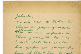 [Carta] 1954 septiembre 8, Isla Negra, Chile [a] Gabriela Mistral  [manuscrito] Pablo Neruda.