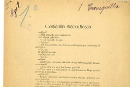 Croniquilla dieciochesca  [manuscrito] Vicente Huidobro.
