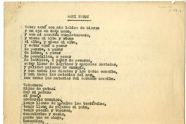 Aquí estoy  [manuscrito] Pablo Neruda.