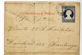 [Carta] 1901 enero 12, Santiago, Chile [a] Vicente Huidobro  [manuscrito] Vicente García-Huidobro.