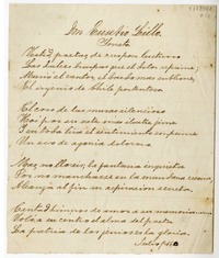 Soneto  [manuscrito] Eusebio Lillo