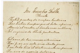 Soneto  [manuscrito] Eusebio Lillo