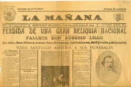 Pérdida de una gran reliquia nacional: fallece Don Eusebio Lillo  [artículo]