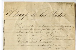 El triunfo de Los Andes  [manuscrito] Eusebio Lillo.