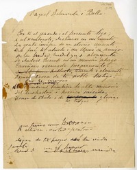 Raquel Balmaceda i Bello  [manuscrito] Eusebio Lillo