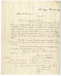 [Carta] 1901 setiembre 11, Santiago, Chile [a] Eusebio Lillo  [manuscrito] Joaquín Díaz Besoaín.