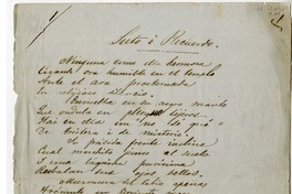 Luto i recuerdo  [manuscrito] Eusebio Lillo.