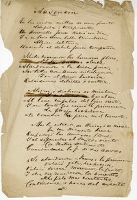 Ausencia  [manuscrito] Eusebio Lillo.