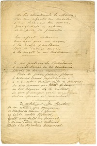 [Me ha abandonado la musa]  [manuscrito] Eusebio Lillo.