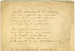 [Me ha abandonado la musa]  [manuscrito] Eusebio Lillo.