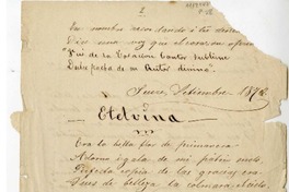 Etelvina  [manuscrito] Eusebio Lillo.