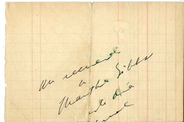 [Dedicatoria] 1944, San Felipe, Chile [a] Martha Silva  [manuscrito] Pablo Neruda.