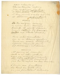 [Como cobarde que con timidez espia...]  [manuscrito] Eusebio Lillo.