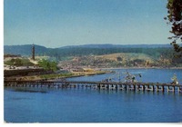 [Tarjeta postal] [1977] Lota, Chile [a] un amigo  [manuscrito] Jorge Teillier.