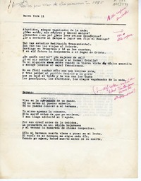 Nueva York 11  [manuscrito] Jorge Teillier.