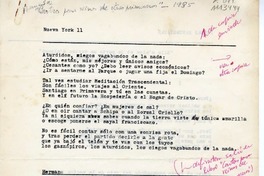 Nueva York 11  [manuscrito] Jorge Teillier.