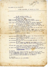 El osario de los inocentes (II)  [manuscrito] Jorge Teillier.