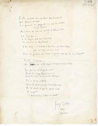 [Esto ocurre en un Bar restaurant]  [manuscrito] Jorge Teillier.