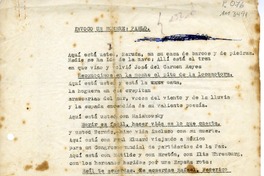 Invoco un Nombre : Pablo  [manuscrito] Jorge Teillier.