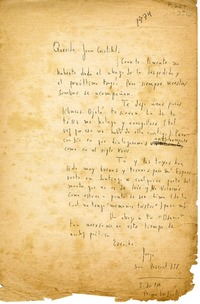 [Carta] 1974, [Santiago, Chile] [a] Juan Cristobal  [manuscrito] Jorge Teillier