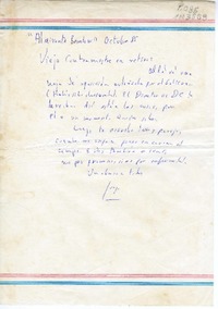 [Carta] 1985 [Santiago, Chile] [al] Viejo Contramaestre  [manuscrito] Jorge Teillier.