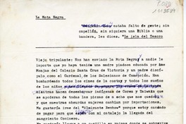 La Mota negra  [manuscrito] Jorge Teillier.