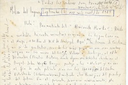 [Carta] 1984 septiembre, Santiago, Chile [a] un amigo [Juan Cristobal]  [manuscrito] Jorge Teillier.