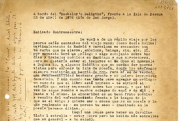 [Carta] 1984 abril 23, Santiago, Chile [al] Contramaestre.  [manuscrito] Jorge Teillier.