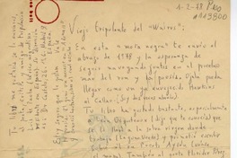 [Carta] 1978 enero 2, [Santiago, Chile] [al] Viejo Tripulante del "Walrus"  [manuscrito] Jorge Teillier.