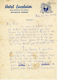 [Carta] 1976 noviembre 23, Santiago el Sur de Chile [al] Viejo Rincón [Juan Cristobal]  [manuscrito] Jorge Teillier.