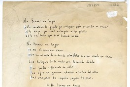 No tienes un hogar  [manuscrito] Jorge Teillier.