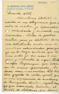 [Carta] [1950], Buenos Aires, Argentina [a] Will  [manuscrito] Manana.