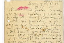 [Carta] 1951 mayo 22, Sevilla, España [a] Gastón [Castelló Bravo]  [manuscrito] Stella Corvalán.