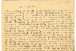 [Carta] [1950] julio 14, [México] [a] Lola Falcón  [manuscrito] Luis Enrique Délano.