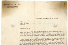[carta] 1959 diciembre 24, Santiago, Chile [a] Pablo de Rokha  [manuscrito] Enrique Lafourcade.