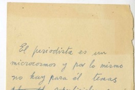 [Periodismo]  [manuscrito] Joaquín Edwards Bello.