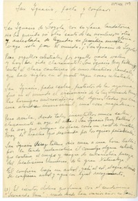 San Ignacio, poeta y confesor  [manuscrito] Carlos Pezoa Véliz.