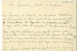 San Ignacio, poeta y confesor  [manuscrito] Carlos Pezoa Véliz.