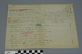 Mis pies  [manuscrito] Pablo Neruda.