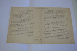 El amor perdido  [manuscrito] Pablo Neruda.