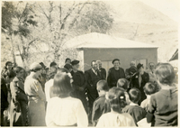 [Gabriela Mistral durante un acto en Montegrande]  [fotografía]